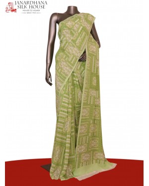 Floral  Pure Crepe Silk Saree..