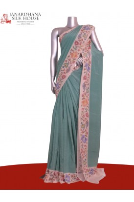 Floral  Pure Crepe Silk Saree..