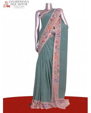 Floral  Pure Crepe Silk Saree..