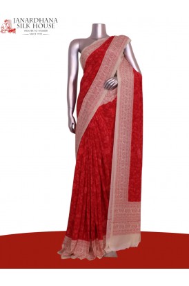 Floral  Pure Crepe Silk Saree..