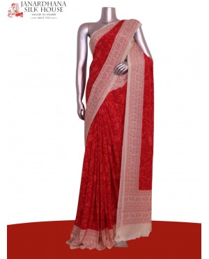 Floral  Pure Crepe Silk Saree..