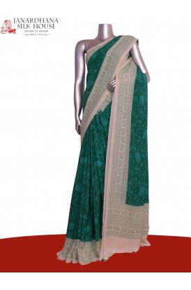 Floral  Pure Crepe Silk Saree..