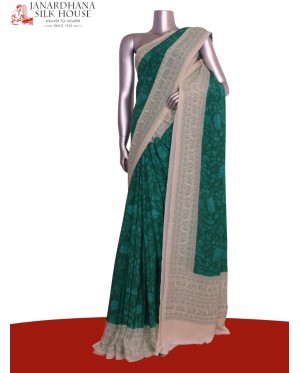 Floral  Pure Crepe Silk Saree..