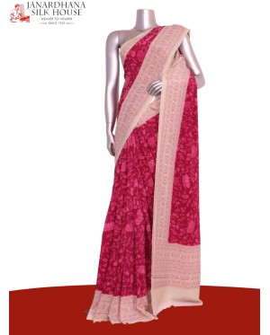Floral  Pure Crepe Silk Saree..