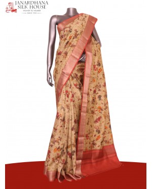Floral Pure Printed Silk Saree..