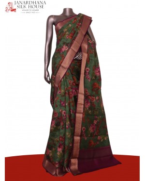 Floral Pure Printed Silk Saree..
