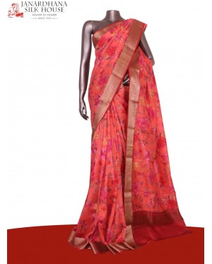 Floral Pure Printed Silk Saree..