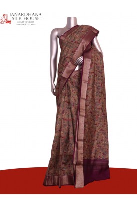 Floral Pure Printed Silk Saree..