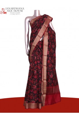 Floral Pure Printed Silk Saree..