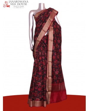 Floral Pure Printed Silk Saree..