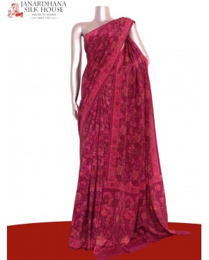 Floral  Pure Crepe Silk Saree..