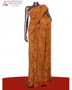 Floral  Pure Crepe Silk Saree..