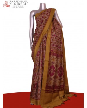 Handloom Pure Tussar Silk Sare..