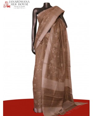 Handloom Pure Tussar Silk Sare..