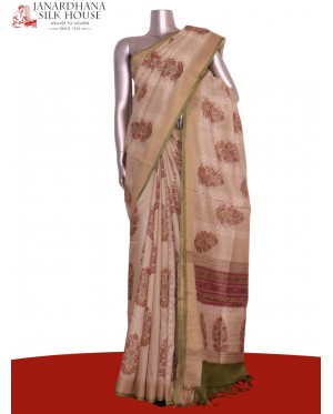 Handloom Pure Tussar Silk Sare..