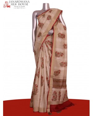 Handloom Pure Tussar Silk Sare..