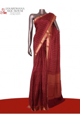 Pure Floral Zari Crepe Silk Sa..