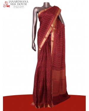 Pure Floral Zari Crepe Silk Sa..