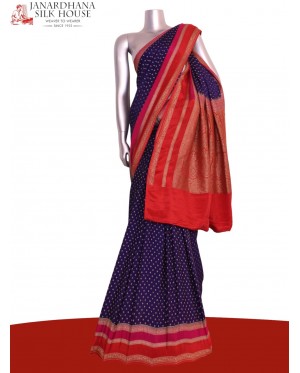 Pure Handloom Zari Butta Banar..