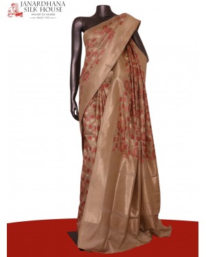 Designer Floral Handloom Tussa..