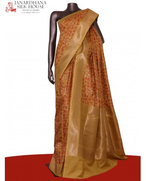 Designer Floral Handloom Tussa..