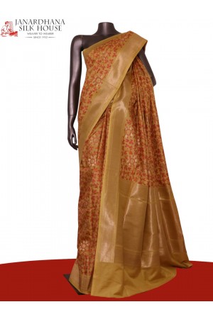 Designer Floral Handloom Tussar Silk Saree Designer Floral Handloom Tussar Silk Saree