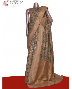 Designer Floral Handloom Tussa..