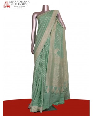 Pure Handloom Zari Butta Banar..