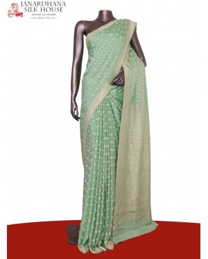 Pure Handloom Zari Butta Banar..