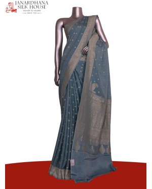 Pure Handloom Zari Butta Banar..