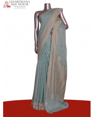 Pure Handloom Zari Butta Banar..