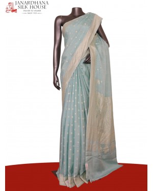 Pure Handloom Zari Butta Banar..