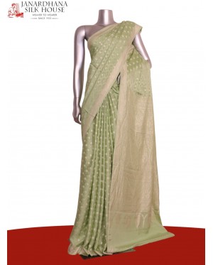 Pure Handloom Zari Butta Banar..