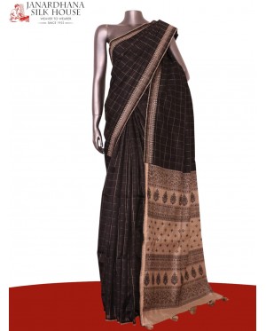 Handloom Pure Tussar Silk Sare..