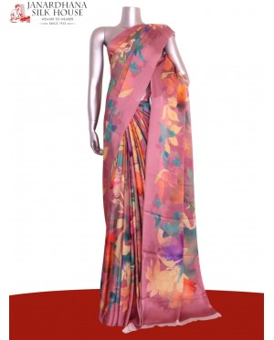 Designer Floral Pure Satin Cre..