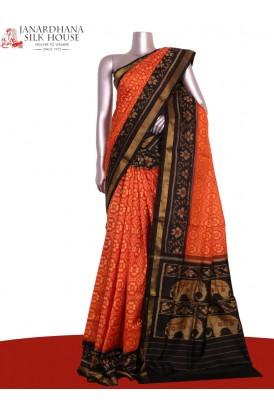 Pure Handloom Patola Ikat Silk Saree