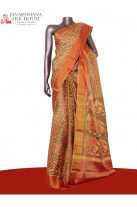 Pure Handloom Patola Ikat Silk Saree