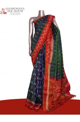 Designer Exclusive Handloom Ikat Soft Silk Saree Designer Exclusive Handloom Ikat Soft Silk Saree