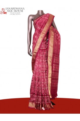 Pure Handloom Patola Ikat Silk Saree
