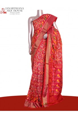 Pure Handloom Patola Ikat Silk Saree