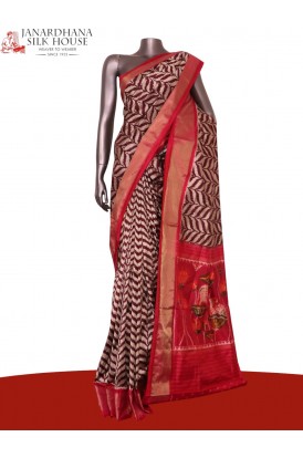 Pure Handloom Patola Ikat Silk Saree
