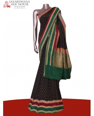 Pure Handloom Zari Butta Banar..