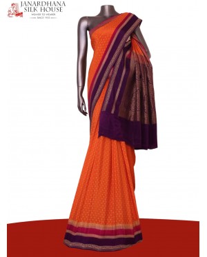 Pure Handloom Zari Butta Banar..