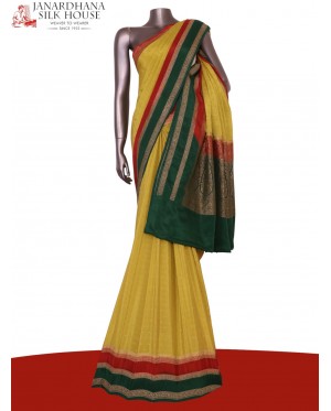 Pure Handloom Zari Butta Banar..