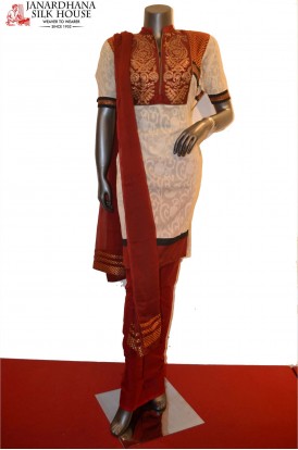 Party Wear Exclusive Semi Stitched Pure Cotton Suit
