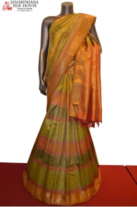 Tissue Zari Brocade Kanjeevaram Silk Saree