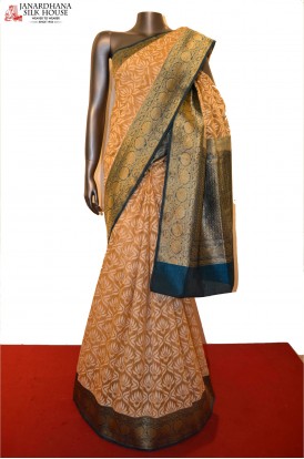 SSJG05144-Designer Grand Handloom Banarasi Kora Silk Saree