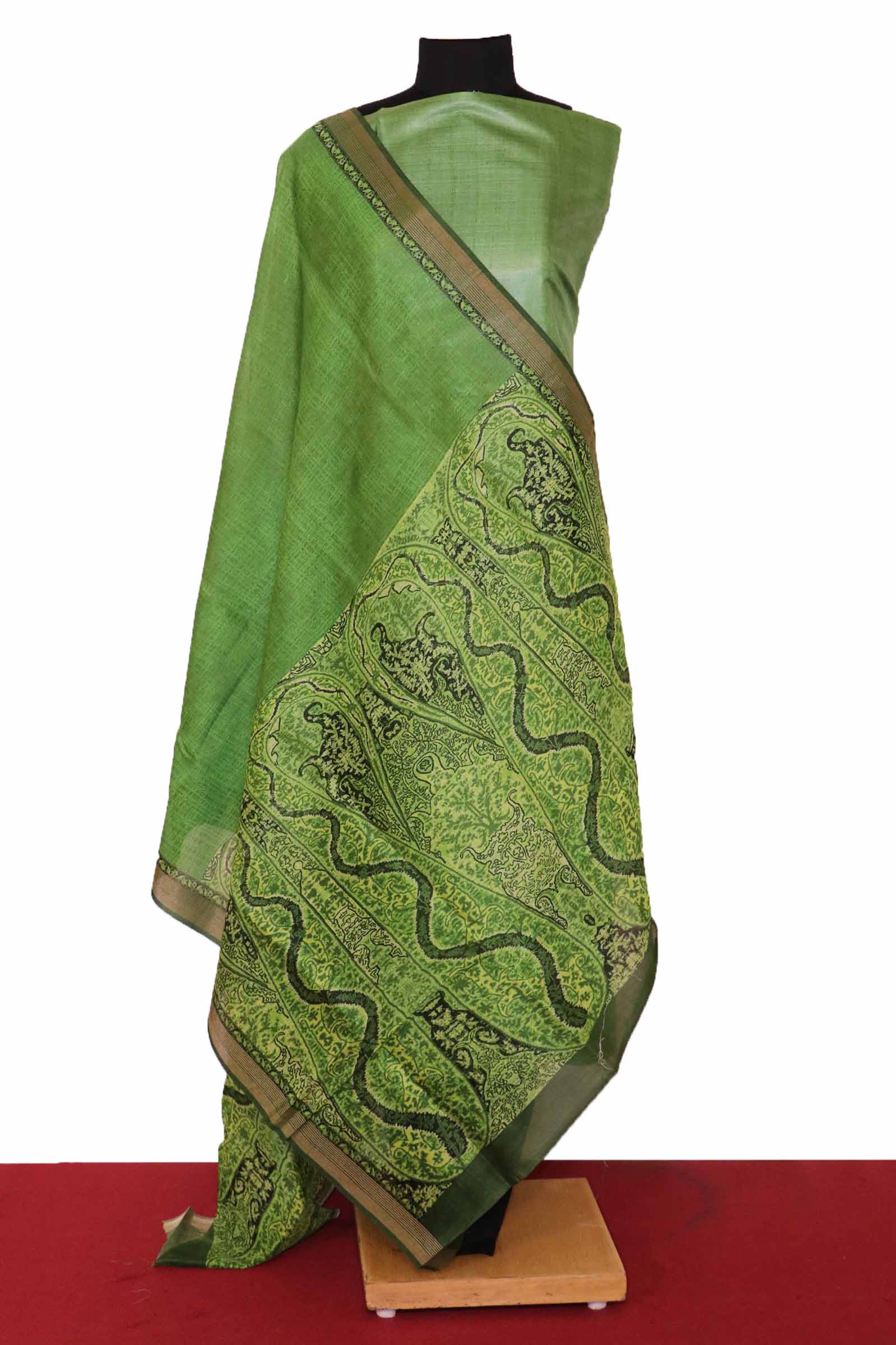 Exquisite Dupatta & Handloom Pure Tussar Silk Suit AH205175
