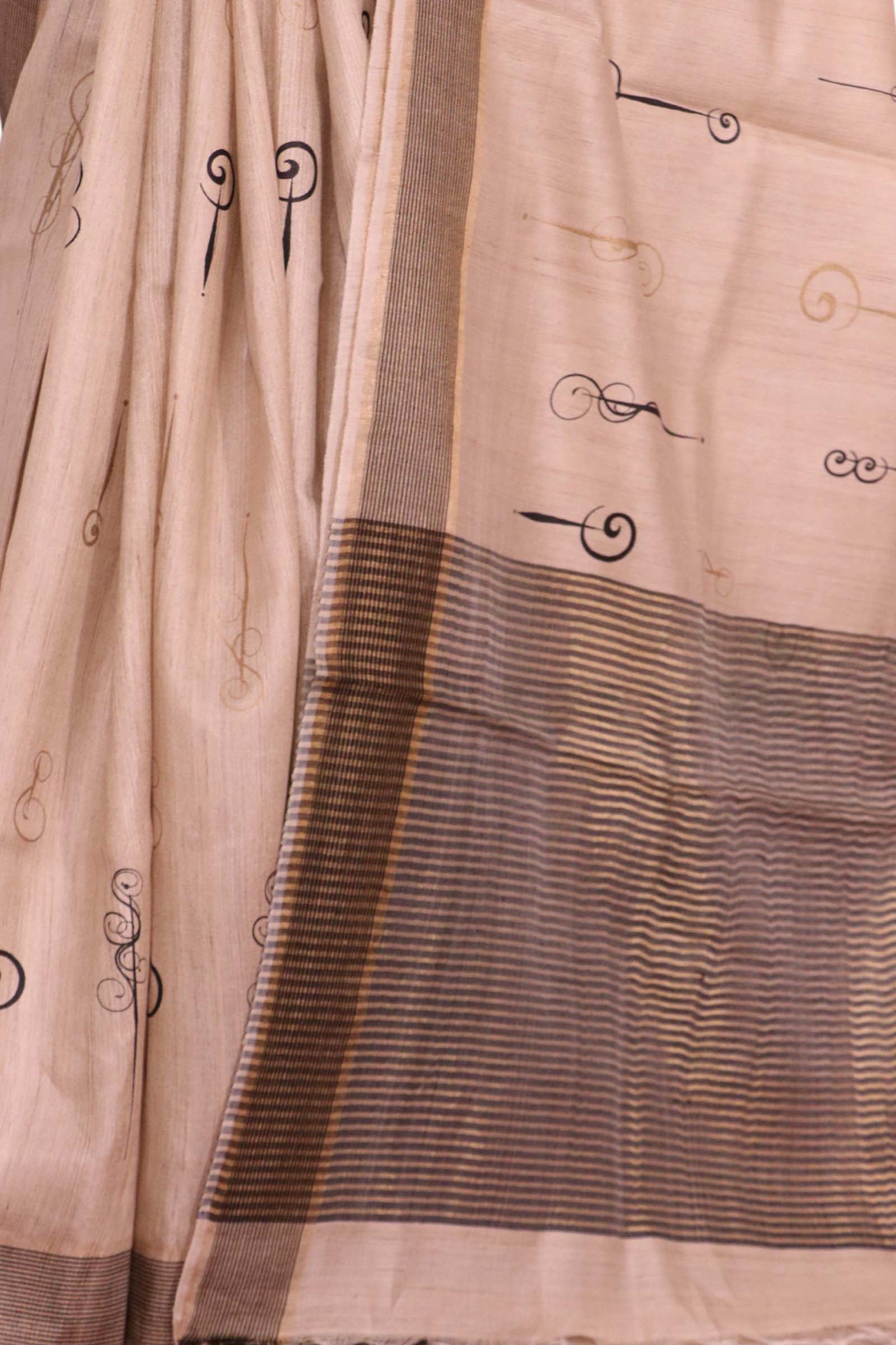 Handloom Pure Tussar Silk Saree AL203707