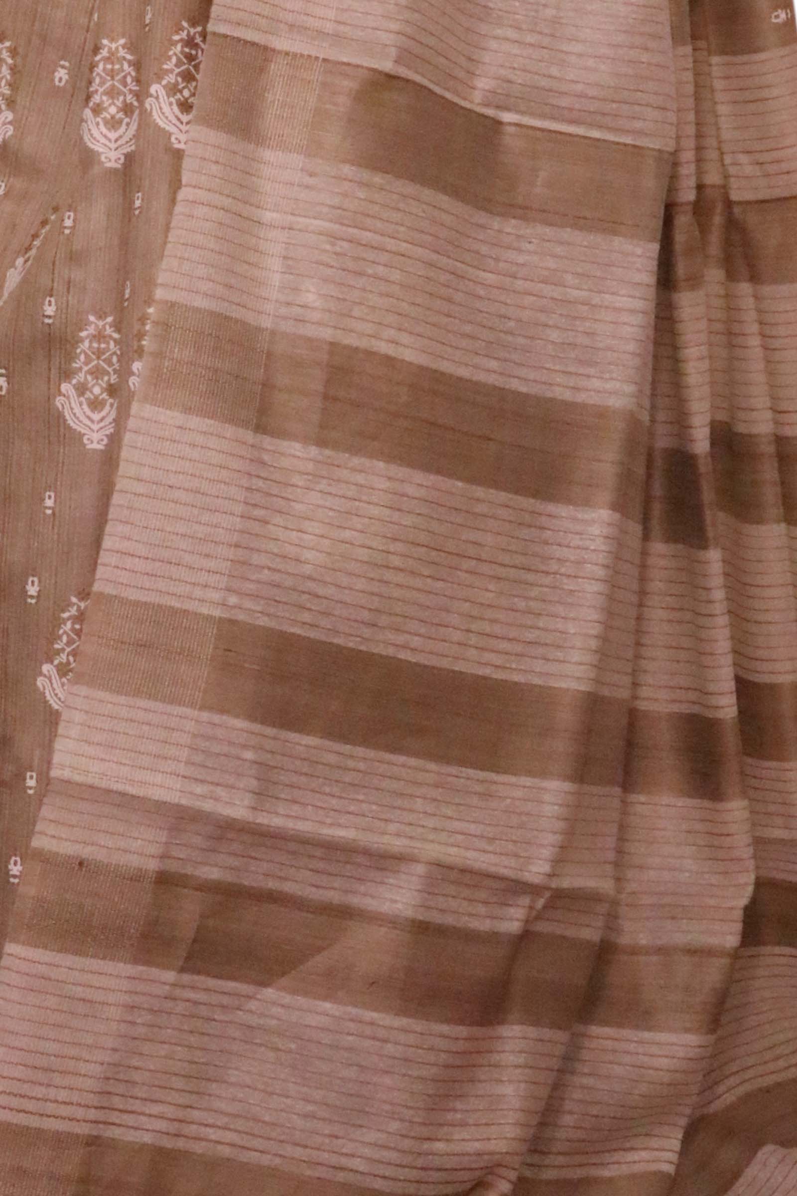 Handloom Pure Tussar Silk Saree AL203716